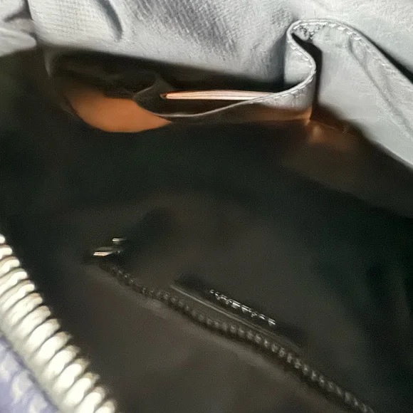 Authentic New Jean Burberry Dark Blue Backpack with White Accents